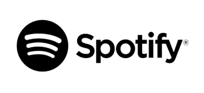 Logo Spotify màu xanh lá cây trên nền trắng.