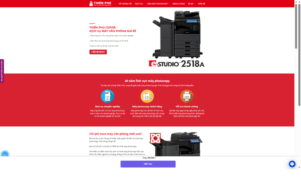 dịch vụ thiết kế web trọn đời bảo hành miễn phí hosting