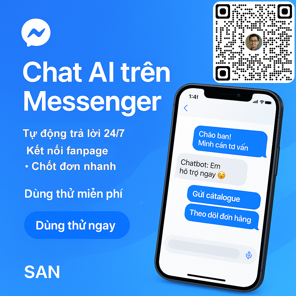 Phần mềm chat AI tự động trên Messenger